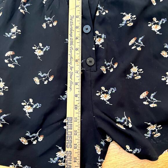 Madewell | Black Floral Romper Size Small - Picture 13 of 14